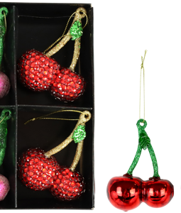 5598 DÉCO EN VERRE « CHERRY » 6P